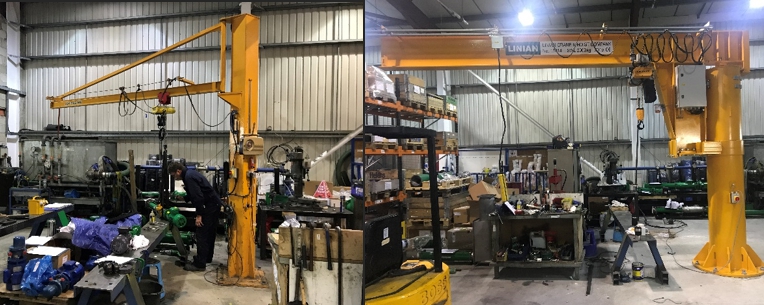NEW JIB CRANE REPLACES OLD ONE
