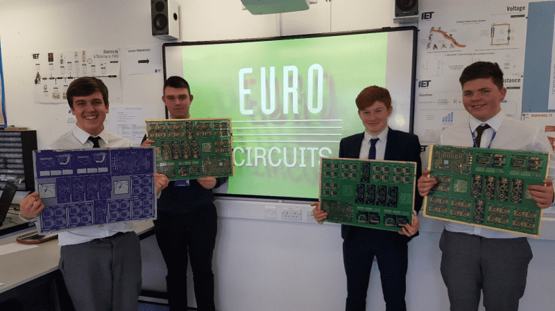 Wigan UTC students receive a Master class in PCB manufacturing from Eurocircuits