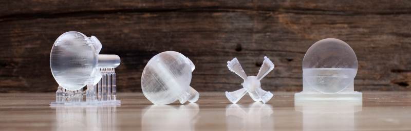 Example of our beautiful clear resin 3d printing