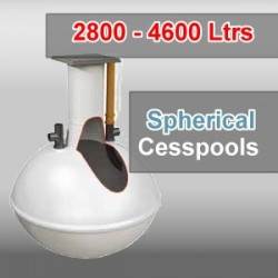 2800 - 4600 litre spherical cesspool