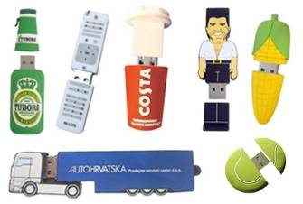 Novelty branded memory sticks & usb drives