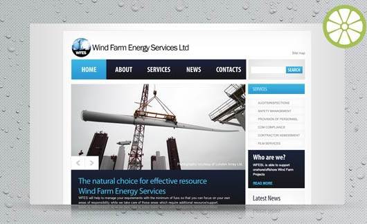 Portfolio - Wind Farm Energy Services Website