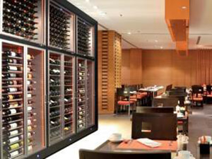 Ceiling Height Restaurant Wine Wall