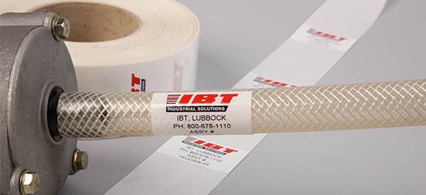 Failsafe hose identification with CILS' durable, printable labels