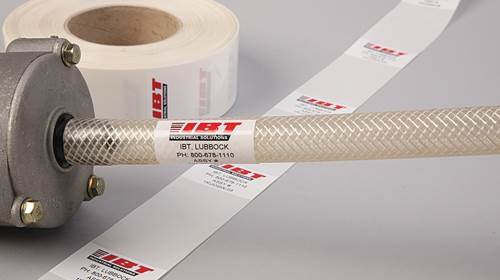 Failsafe hose identification with CILS durable, printable labels