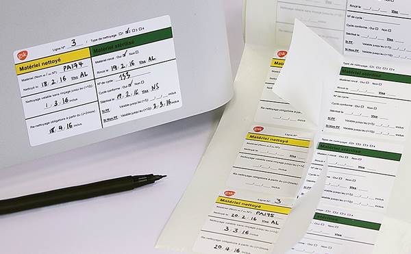 Durable, protected handwritten data labels.