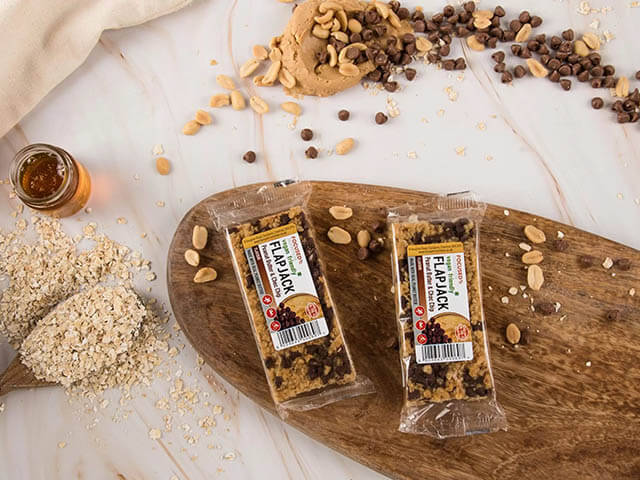 Peanut Butter & Choc Chip Flapjacks
