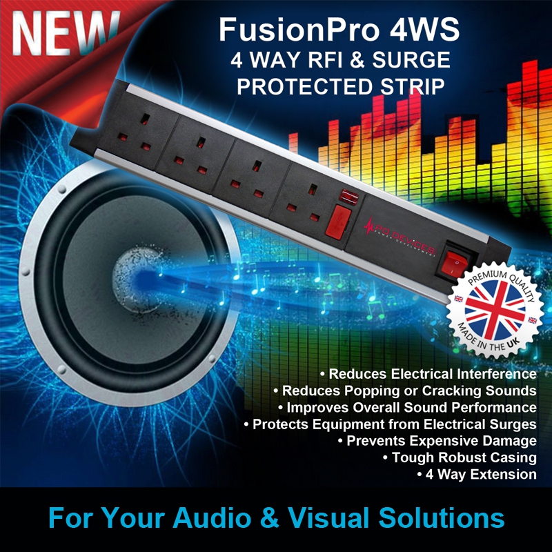 PD Devices NEW FusionPro 4WS Surge Protected & RFI Filtered Socket Stri