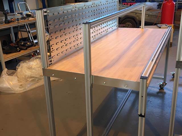 Workbench with Tooling Rack
