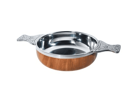 Wood and pewter Quaich