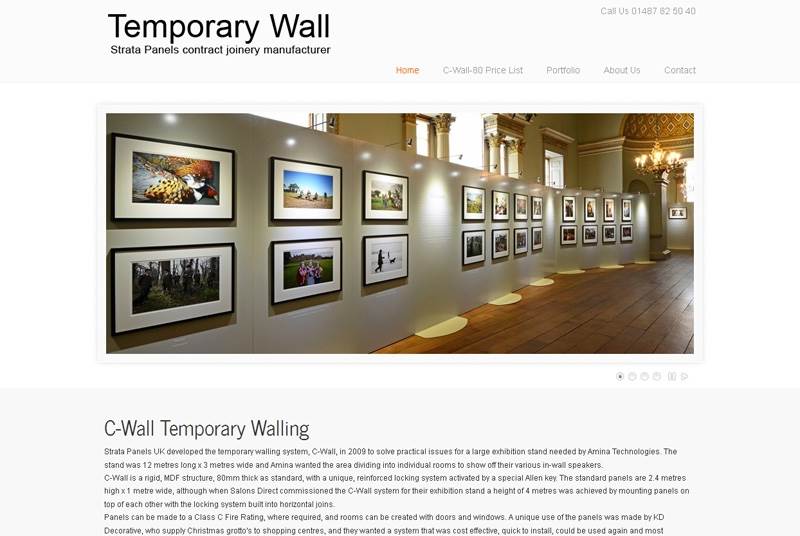 New Website Launched - www.temporary-wall.co.uk