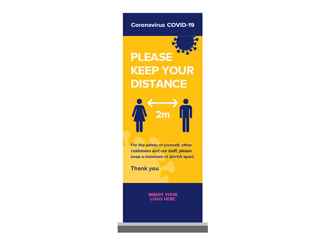 Social Distancing Roller Banners