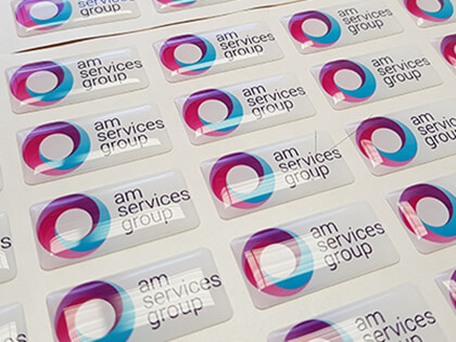 Plastic Custom Gel Coated 3D Label Designers