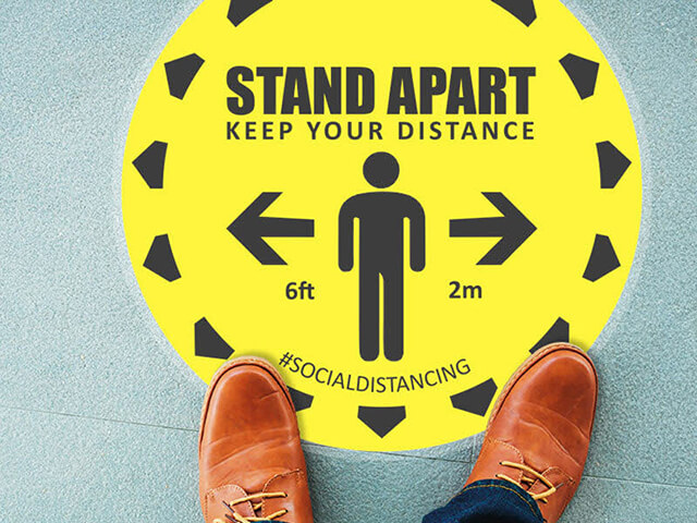 Social Distancing Floor Stickers