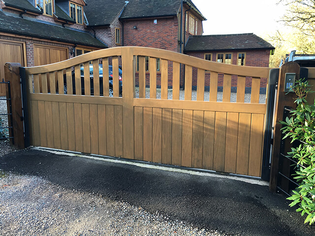 Wooden Automated Sliding Gates