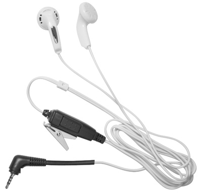 MP3 style walkie talkie earpiece