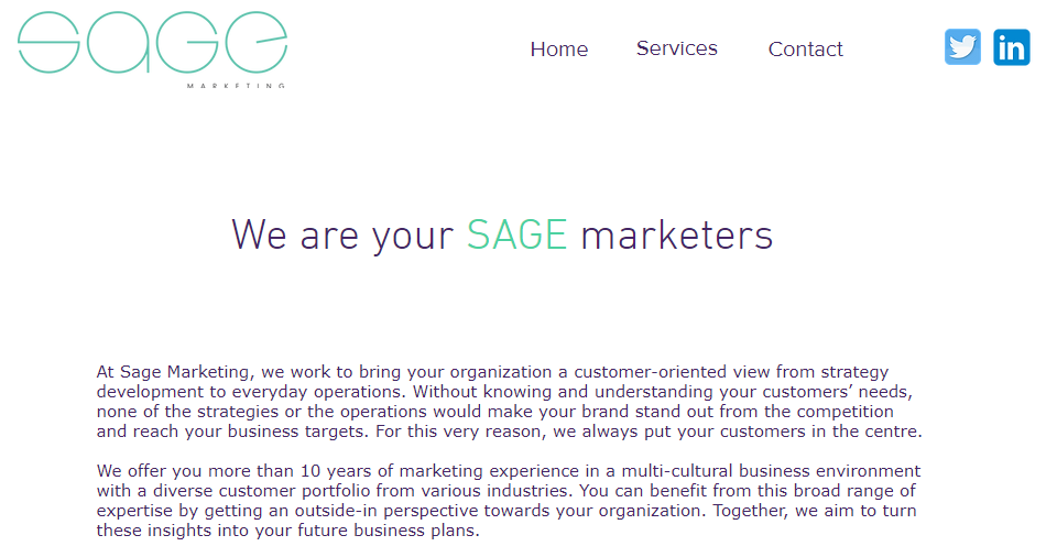 Main image for Sage Marketing & Sales Ltd