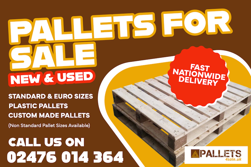 New & used wooden pallets for sale.
