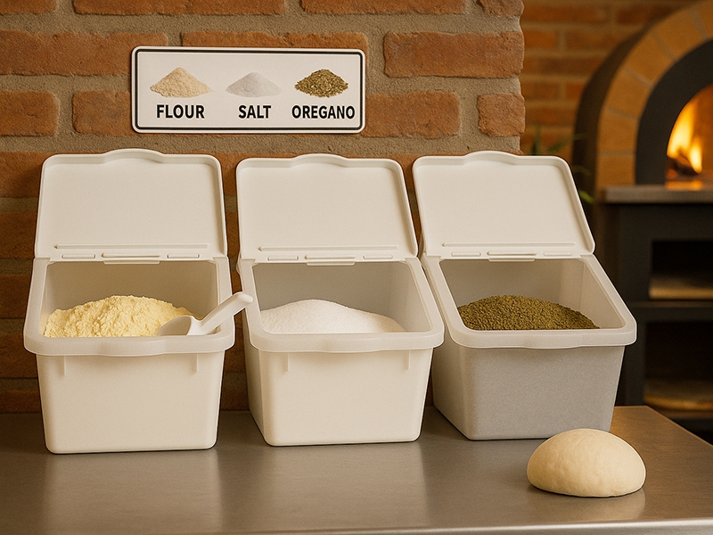 Bin Ingredients & Dough Containers