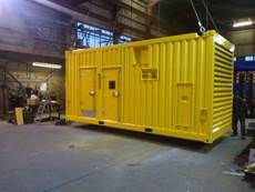 Back up generator container