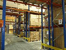 Double deep pallet racking