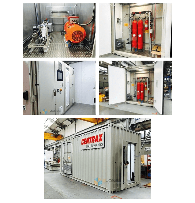 Shipping Containers to house gas turbine machinery