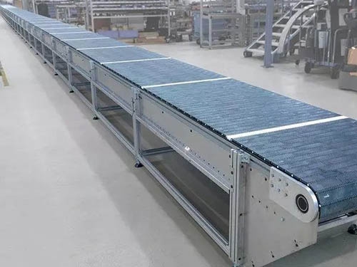 Very long conveying path for non-stop assembly