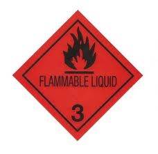 Hazard Diamonds Labels. 100mm x 100mm 