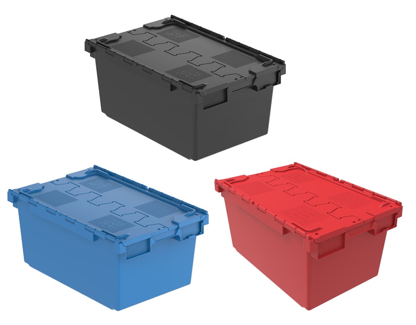 80 Ltr Attached Lid / Hinged Lid Plastic Container