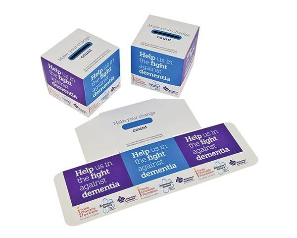 Bespoke Charity Collection Boxes Buckets Custom Counter