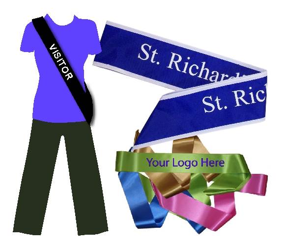 Personalised Satin sashes & Nylon sashes.