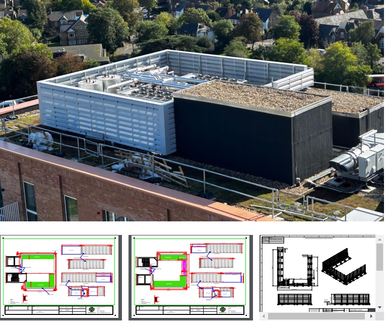 Case Study - Ballasted Acoustic Louvre Screen