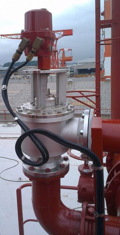 Rotork valve actuation in advanced oil tanker VOC emission control system