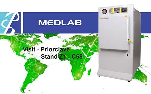 Priorclave Highlights Versatile Front-loading Autoclave at Medlab 