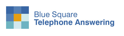 Blue Square Telephone Answering